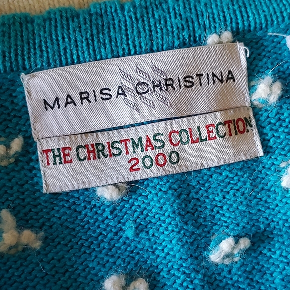 VINTAGE Marisa Christina Y2K Snowman Christmas Sweater Vest Size XL - Picture 9 of 13